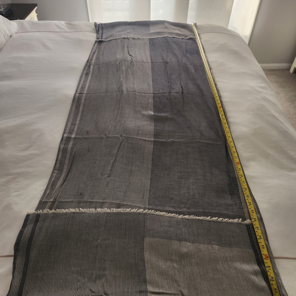 Brooks Brothers Black and Gray Men's Scarf